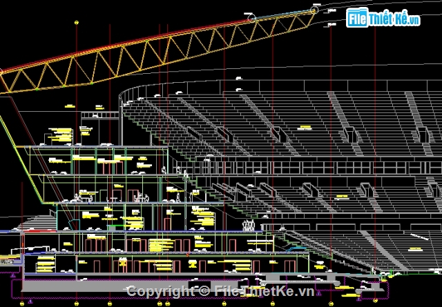 sân vận động,cad sân vận động,khán đài sân vận động